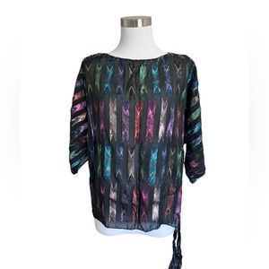 Teddi Multicolor Sheer Top